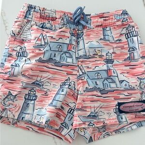 Vineyard Vines red and Blue Nautical Swimwear boys 3t